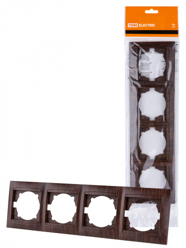 Рамка 4-х постовая горизонтальная венге , с/у, "Лама" (12/144) TDM (SQ1815-0432) Рамка 4-х постовая горизонтальная венге , с/у, "Лама" (12/144) TDM (SQ1815-0432)