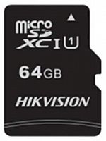 Карта памяти MicroSD  64GB  Hikvision (Hiksemi) Class 10 UHS-I U1  (92/30 Mb/s) + SD адаптер (HS-TF-C1(STD)/64G/ADAPTER)
