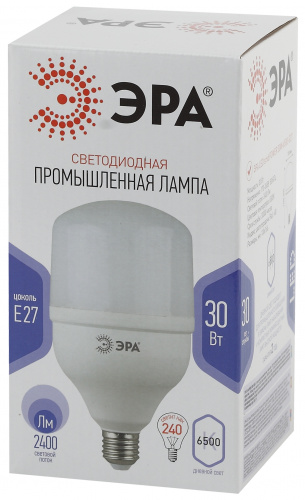 Лампа светодиодная ЭРА STD LED POWER T100-30W-6500-E27 E27 / Е27 30 Вт колокол холодный дневной свет (1/20) (Б0049597) фото 2