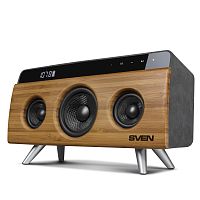 Колонка портативная SVEN АС HA-930, бамбук (30 Вт, напольная, Bluetooth, FM, USB, LED-дисплей, 2x2200мА*ч) (1/3) (SV-019068)