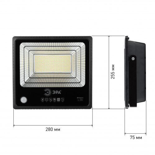 Прожектор светодиодный ЭРА уличный на солн. бат. 150W 1500 lm 5000K с датч. движения ПДУ IP65 (1/4) (Б0049548) фото 13