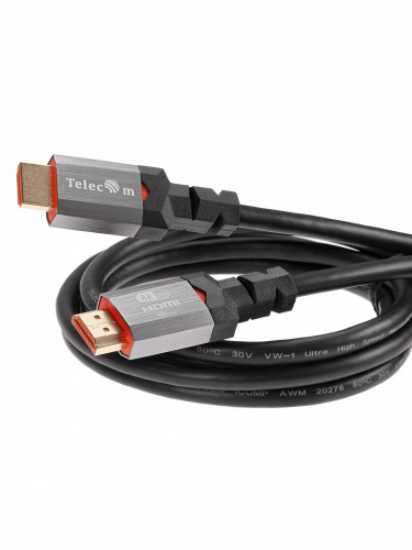 Кабель HDMI 19M/M,ver. 2.1, 8K@60 Hz 1m метал разъемы, TELECOM <TCG365-1M> (1/50) Кабель HDMI 19M/M,ver. 2.1, 8K@60 Hz 1m метал разъемы, TELECOM <TCG365-1M> (1/50)