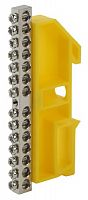 Шина ЭРА NO-222-94-1 PE земля на DIN-изоляторе ШНИ-6х9-14 никелированная Д-Желтый (10/250) (Б0044143)