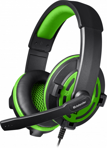 Гарнитура DEFENDER Warhead G-300 зеленая, шнур 2,5 м. (1/20) (64128) фото 2