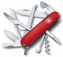 Нож перочинный Victorinox Huntsman, 91 мм., 15 функций, красный (карт. коробка) (1.3713)