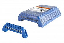 Шина "N" нулевая в изоляторе 6х9мм 8 групп никелированная TDM (1/10/450) (SQ0801-0318)