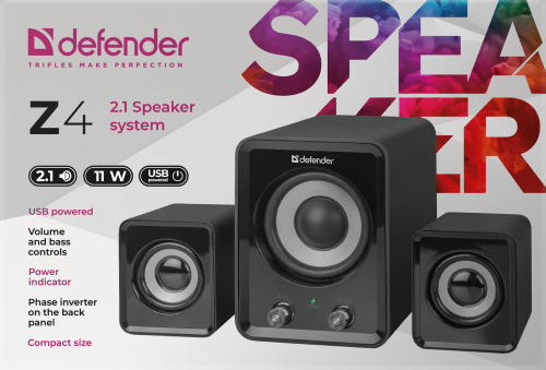 Акустическая 2.1 система DEFENDER Z4, черный, 11 Вт, питание от USB (1/12) (65508) фото 7