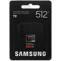 Карта памяти MicroSDXC  512GB  Samsung Class 10 T9 A2 V30 U3 UHS-I  (R/W 200 MB/s) без адаптера (MB-MH512T/WW)