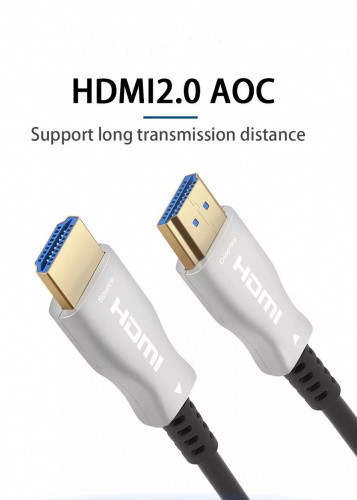 Активный оптический кабель HDMI 19M/M,ver. 2.0, 4K@60 Hz 50m TELECOM <TCG2020-50M> (1/10) фото 3
