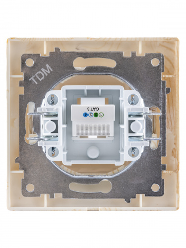 Розетка телефонная RJ11 сосна , с/у, "Лама" (10/120) TDM (SQ1815-0315) фото 3 Розетка телефонная RJ11 сосна , с/у, "Лама" (10/120) TDM (SQ1815-0315) фото 3