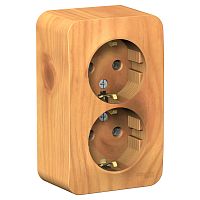 Розетка 2-м О/У BLANCA 16А IP20 250В с заземл. без защ. шторок с изолир. пластиной ясень Systeme Electric BLNRA010215 (1/8/16)