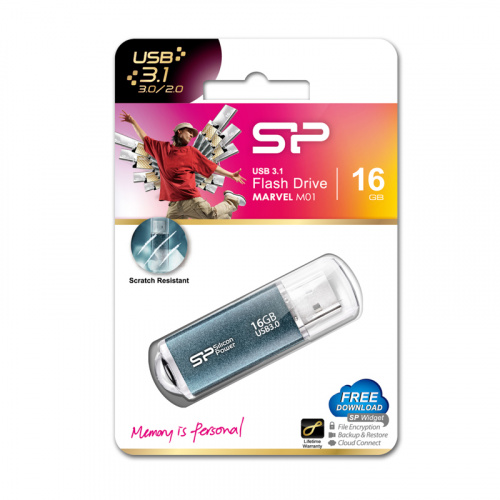 Флеш-накопитель USB 3.0 16GB Silicon Power Marvel M01 синий (SP016GBUF3M01V1B) фото 10 Флеш-накопитель USB 3.0 16GB Silicon Power Marvel M01 синий (SP016GBUF3M01V1B) фото 10