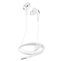 Наушники внутриканальные HOCO M1 Pro Original, микрофон, кнопка управления, кабель 1.2м, цвет: белый (1/34/340) (6931474728579)