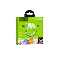 Кабель USB - 8 pin HOCO X21 Plus, Silicone, 1.0м, круглый, 2.4A, силикон, цвет: чёрный,белый (1/28/168) (6931474711816)