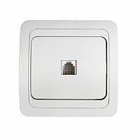Розетка компьютерная одинарная RJ-45 CLASSICO белая 2131 IN HOME (10/100) (4690612034263)