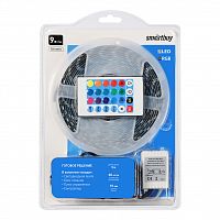 Комплект светодиодной ленты SMARTBUY SMD 5050/60 12V IP65 9W RGB 720лм/м катушка 5 метров (SBL-IP65-9-RGB-KIT) (1/50)