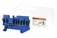 Зажим клеммный безвинтовой (ЗКБ) 3 вывода 2,5 мм2 31А синий TDM (SQ0822-0025)
