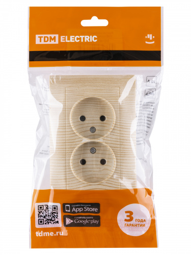 Розетка двойная 2П 10А 250В сосна , с/у, "Лама" (7/84) TDM (SQ1815-0324) фото 2 Розетка двойная 2П 10А 250В сосна , с/у, "Лама" (7/84) TDM (SQ1815-0324) фото 2