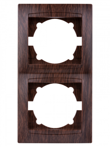 Рамка 2-х постовая вертикальная венге , с/у, "Лама" (20/240) TDM (SQ1815-0433) фото 4 Рамка 2-х постовая вертикальная венге , с/у, "Лама" (20/240) TDM (SQ1815-0433) фото 4