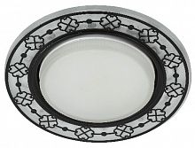 Светильник ЭРА DK LD28 WH/BK декор cо светодиодной подсветкой GX53 белый/черный (30/720) (Б0037390)