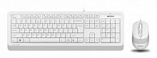 Комплект проводной Клавиатура + Мышь A4 Fstyler F1010 клав:белый/серый мышь:белый/серый USB Multimedia (1/10) (F1010 WHITE)