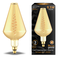 Лампа светодиодная GAUSS Filament Vase 8.5W 660lm 2000К Е27 golden flexible 1/2 (180802105)