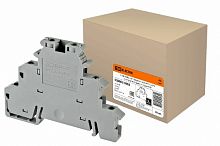 Зажим наборный трехуровневый ЗНТ 2,5-3PV серый TDM (1/3/300) (SQ0803-0063)