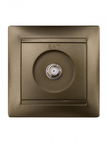 Розетка SAT (F-разъем) 0-2400МГц бронза "Лама" (10/120) TDM (SQ1815-0721) фото 4 Розетка SAT (F-разъем) 0-2400МГц бронза "Лама" (10/120) TDM (SQ1815-0721) фото 4