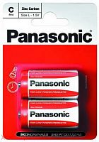 Элемент питания PANASONIC  R14 Zinc Carbon (2 бл)   (24/120) (167)
