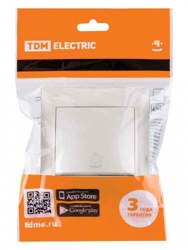 Кнопка звонковая 6А перламутр "Лама" (10/120) TDM (SQ1815-0808) фото 3 Кнопка звонковая 6А перламутр "Лама" (10/120) TDM (SQ1815-0808) фото 3