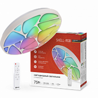 Светильник светодиодный COMFORT SHELL-RGB 75Вт 230В 3000-6500K 6000Лм 495x85мм с пультом дистанционного управления IN HOME (1/3) (4690612044651)