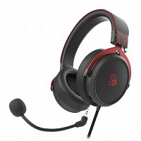 Игровая гарнитура A4TECH Bloody M590i Sports 1м мониторные USB оголовье (M590I SPORTS RED), красный/черный (1/10)