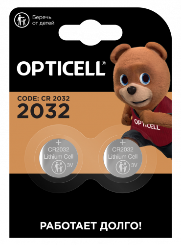 Элемент питания OPTICELL SPECIALTY CR2032 BL2 (2/40/200/33600) (5060002)