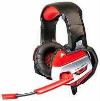 Гарнитура DIALOG Gan-Kata HGK-37L, с подсветкой и регулятором громкости, черный/красный (1/20) (HGK-37L red)