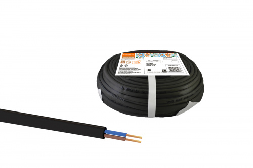 Провод НАРОДНЫЙ ШВВПмб 2х0,5 (10м), черный (1/10/10) (SQ0120-0153) Провод НАРОДНЫЙ ШВВПмб 2х0,5 (10м), черный (1/10/10) (SQ0120-0153)