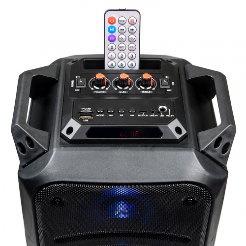 Колонка портативная Dialog Oscar AO-11, 26W напольная, RMS, Караоке c микрофоном, BT+FM+USB+SD+LED, черный (1/2) фото 4