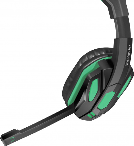 Гарнитура DEFENDER Warhead G-275 зеленый/черный, шнур 1,8 м. (1/20) (64122) фото 9