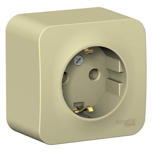 Розетка 1-м О/У BLANCA 16А IP20 250В с заземл. без защ. шторок с изолир. пластиной беж. Systeme Electric BLNRA010117 (1/12/24)