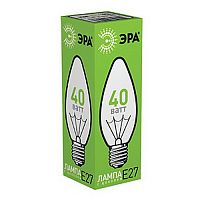 Лампа ЭРА накаливания B36 40Вт Е27 / E27 230В свечка прозрачная (1/100) (C0039811)