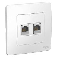 Розетка компьютерная 2-м С/У BLANCA RJ45 кат.5e бел. Systeme Electric BLNIS045451 (1/10/60)
