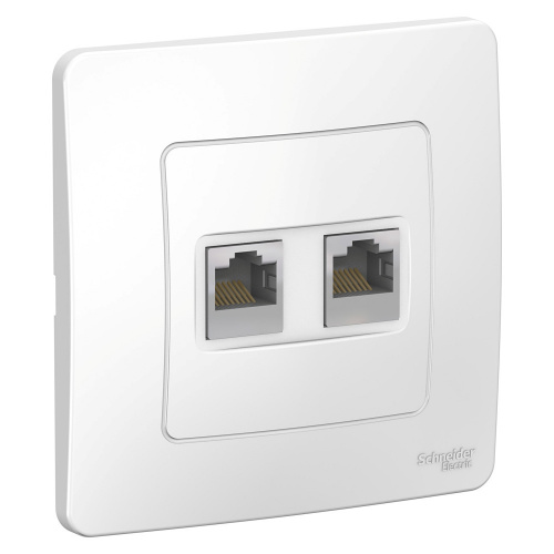 Розетка компьютерная 2-м С/У BLANCA RJ45 кат.5e бел. Systeme Electric BLNIS045451 (1/10/60)