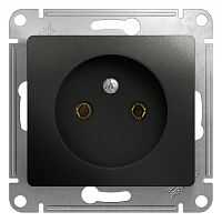 Механизм розетки 1-м С/У GLOSSA 16А IP20 без заземл. механизм антрацит Systeme Electric GSL000741 (1/20/160)