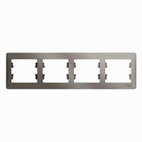 Рамка 4-м GLOSSA горизонт. платина Systeme Electric GSL001204 (1/5/20)