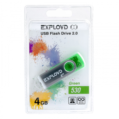 Флеш-накопитель USB 4GB Exployd 530 зелёный (EX004GB530-G) фото 8 Флеш-накопитель USB 4GB Exployd 530 зелёный (EX004GB530-G) фото 8