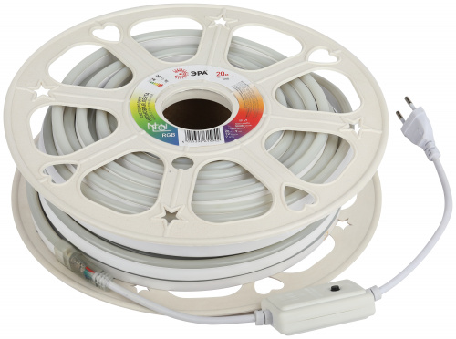 Лента светодиодная ЭРА неон N5050 72-IP67-220V-20m-RGB многоцветная (1/1) (Б0053983) Лента светодиодная ЭРА неон N5050 72-IP67-220V-20m-RGB многоцветная (1/1) (Б0053983)