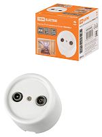 Розетка TDM TV+R оконечная белая «Болонь» (1/72) (SQ1820-0055)