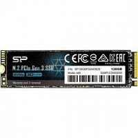 Внутренний SSD  Silicon Power  128GB  P34A60, PCIe 3x4, R/W - 2200/1600 MB/s, (M.2), 2280, TLC 3D NAND (SP128GBP34A60M28)