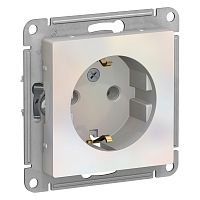 Механизм розетки 1-м С/У ATLASDESIGN 16А IP20 с заземл. жемчуж. Systeme Electric ATN000443 (1/10/60)