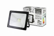 Прожектор светодиодный НАРОДНЫЙ СДО-04-020Н 20 Вт, 6500 К, IP65, черный, (1/1/24) (SQ0336-0261)