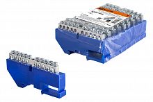 Шина "N" нулевая с изолятором на DIN-рейку 6х9мм стойка бол. 10 групп никелированная TDM (1/10/450) (SQ0801-0328)